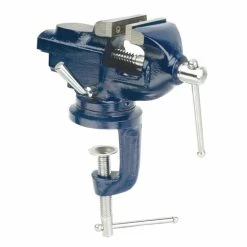 Budget 😀 Brüder Mannesmann BRÜDER MANNESMANN Klemm-Schraubstock Backenbreite: 50 Mm Blau 😀