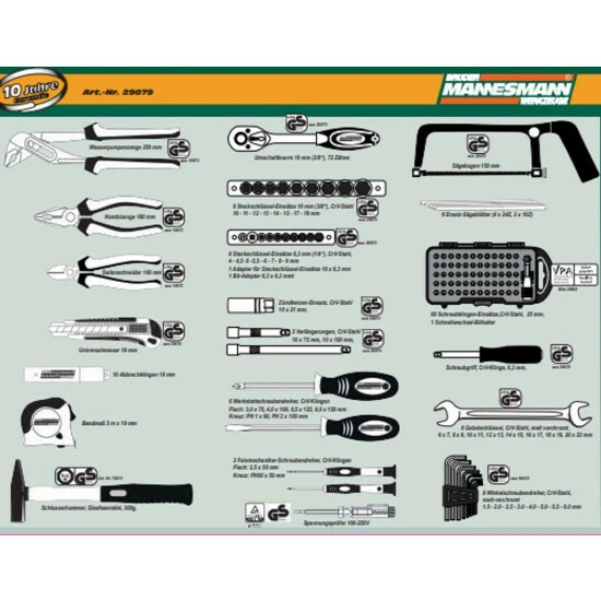 Blitzangebot ✨ Brüder Mannesmann Alu-Werkzeugkoffer 133-tlg. 🔔 5 Blitzangebot ✨ Brüder Mannesmann Alu-Werkzeugkoffer 133-tlg. 🔔 – Bild 3