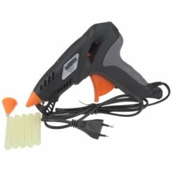 Billig ⭐ Brüder Mannesmann Heißklebepistole Klebepistole Mit 5 Klebesticks + Koffer 💯