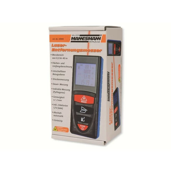 Neu 🔥 Brüder Mannesmann Laser-Entfernungsmesser 40 M 99995 👍 4 Neu 🔥 Brüder Mannesmann Laser-Entfernungsmesser 40 M 99995 👍 – Bild 2