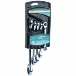 Blitzangebot 😀 Brüder Mannesmann Ratschenschlüssel-Satz 5-tlg. Silbern 19828 🎉